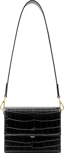 JW PEI Mini Flap Croc Embossed Faux Leather Crossbody Bag | Nordstrom | Nordstrom