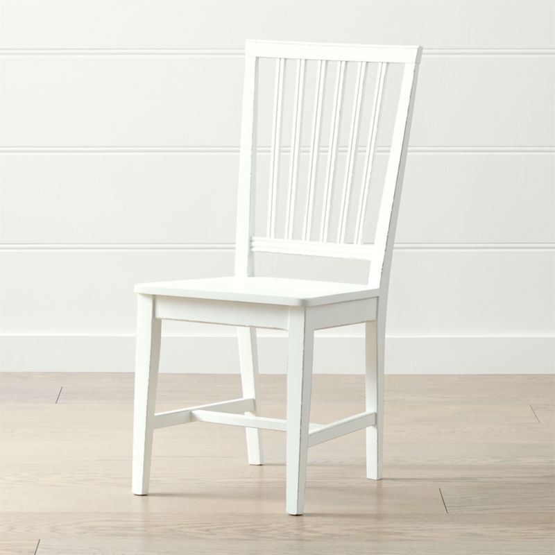 Village White Wood Dining Chair | Crate and Barrel | Crate & Barrel