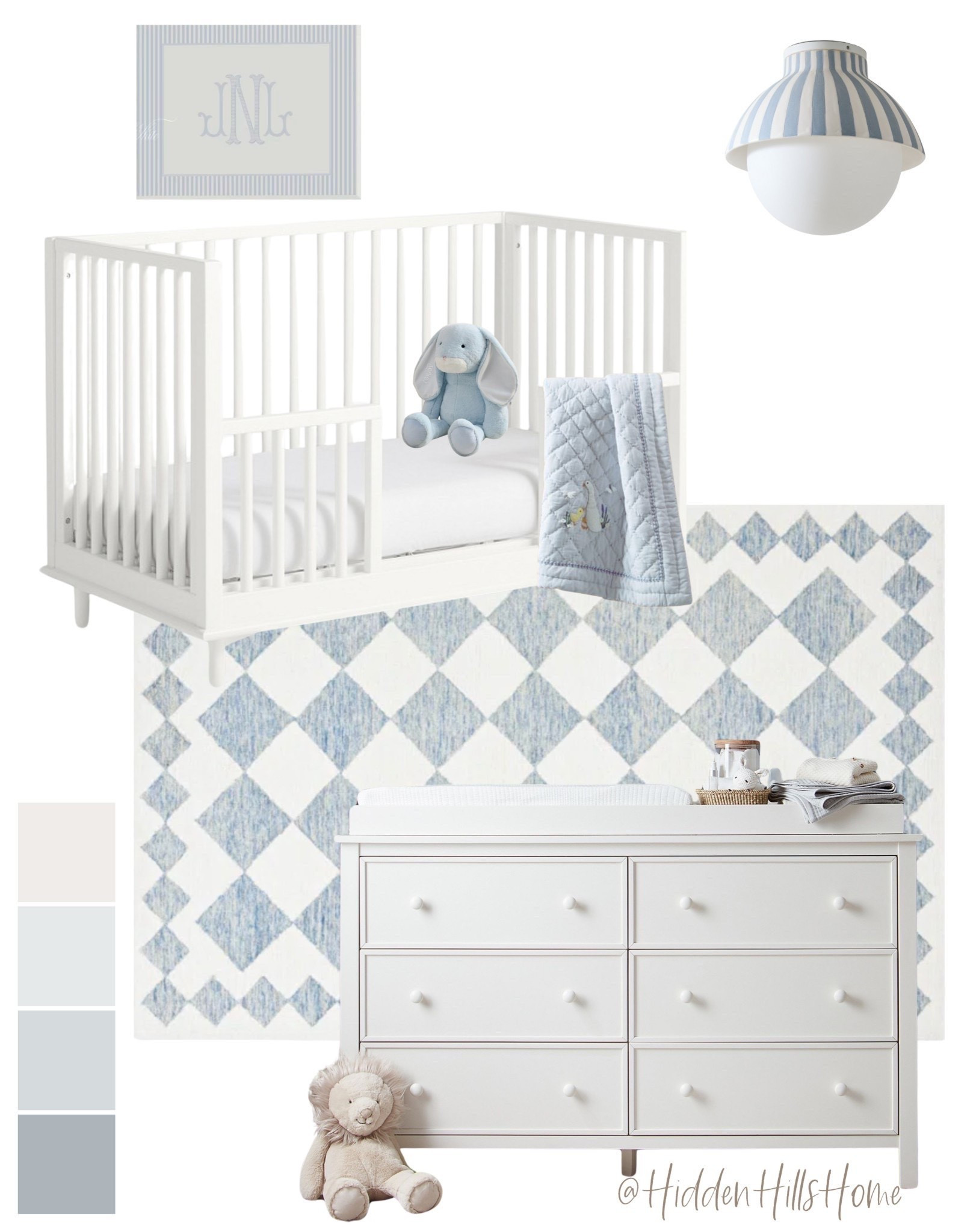 Nursery decor, blue and white nursery mood board, nursery inspiration, baby boys room, baby’s room decor Inspo, cute nursery, crib, nursery design #nursery

#LTKHome #LTKSaleAlert #LTKBaby