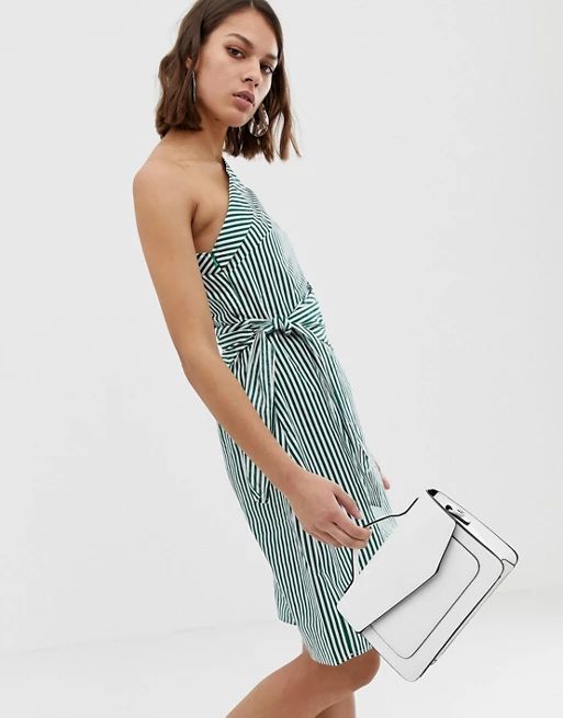 Unique21 one shoulder striped dress | ASOS US