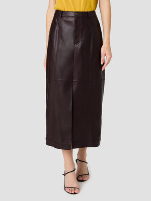 MADELINE FAUX LEATHER MIDI SKIRT | French Connection (US)