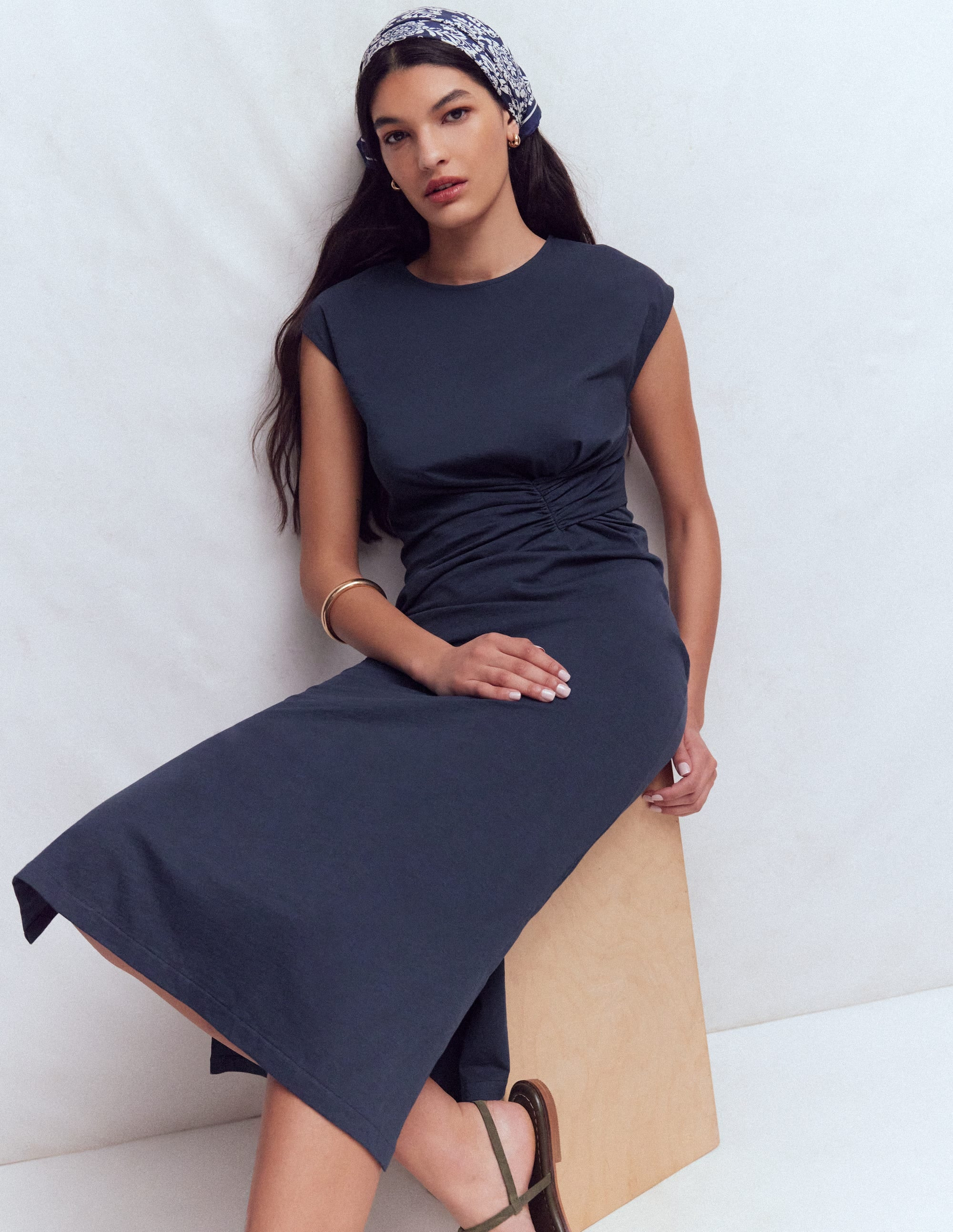 Delilah Twisted Midi Dress-Burnt Orange | Boden (US)