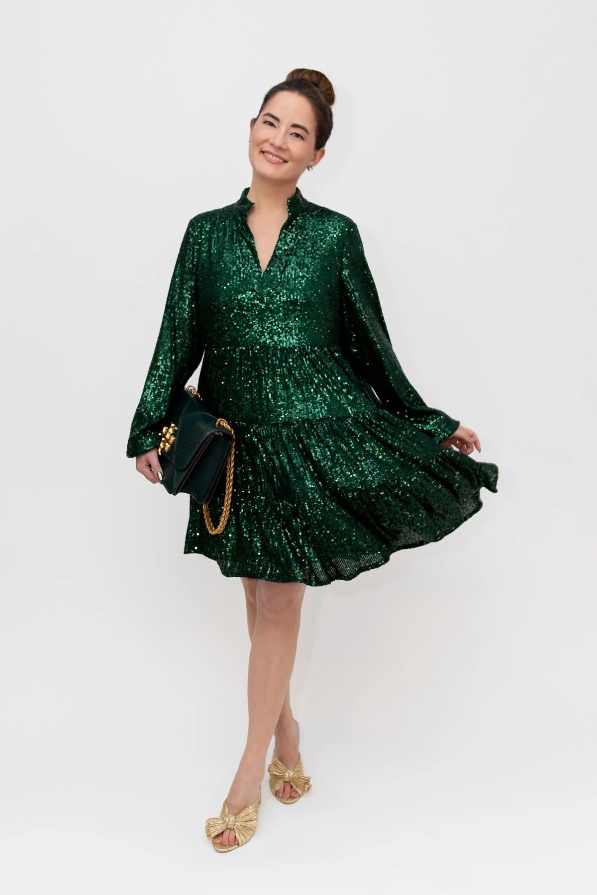 Emerald Charlotte Sequin Dress | Sail to Sable