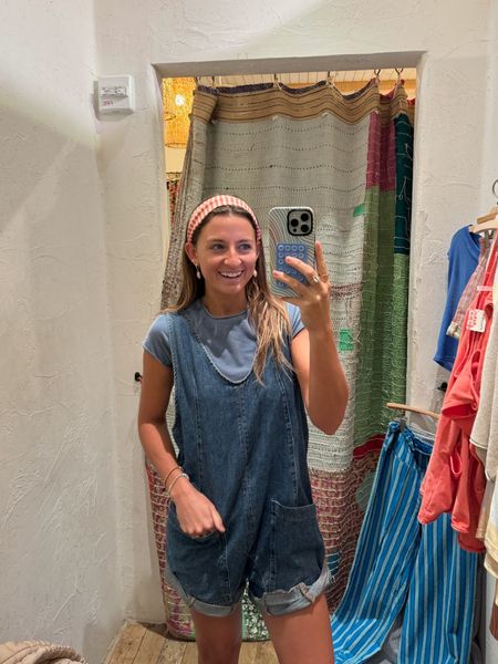 Free people try-on haul!! This denim onesie romper is sooo perfect for spring:) 

spring outfit, denim, baby tee, shorts, vacation outfit 

#LTKfindsunder100 #LTKstyletip #LTKSeasonal