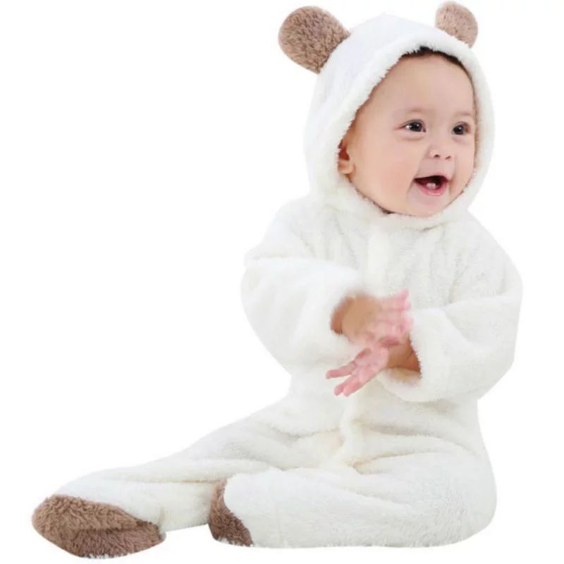 Unisex Baby Cloth Winter Coats Cute Newborn Infant Jumpsuit Snowsuit Bodysuits,White,0-3 Months | Walmart (US)