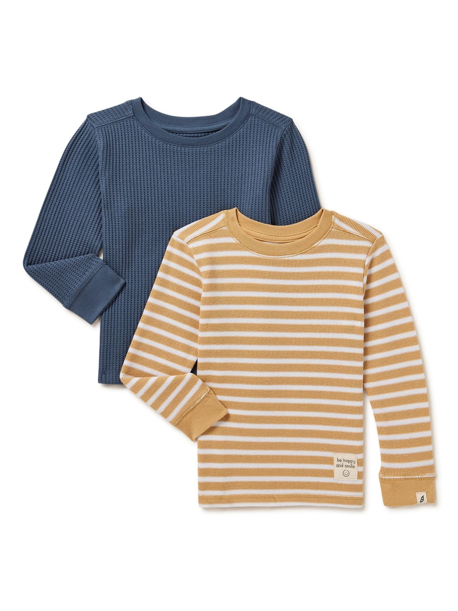 easy-peasy Baby and Toddler Boy Long-Sleeve T-Shirts, 2-Pack, Sizes 12M-5T | Walmart (US)
