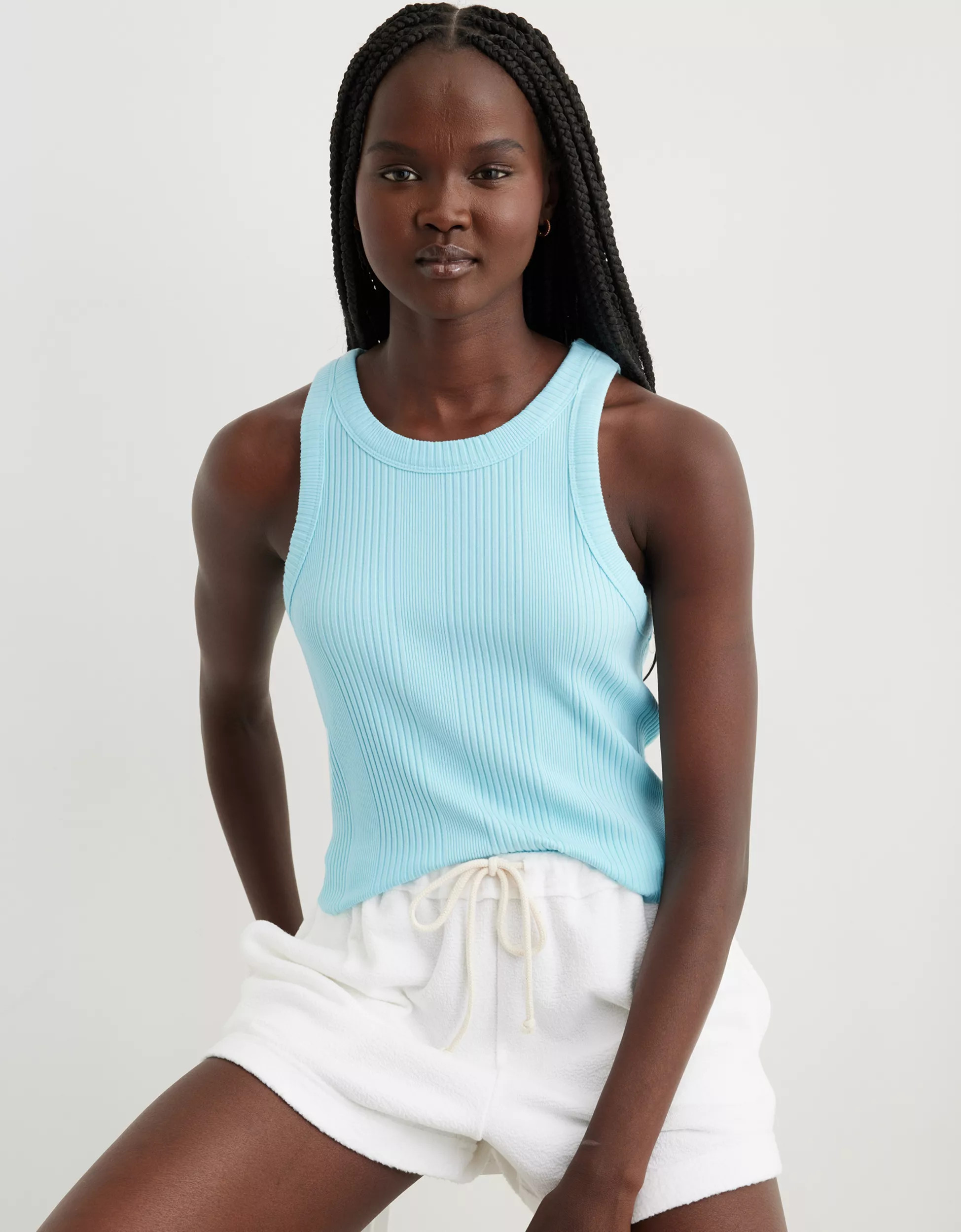 Aerie Textured Free Spirit Ribbed Tank Top | Aerie