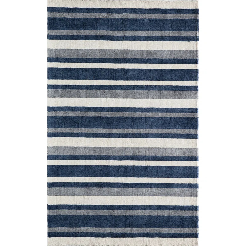 Winston Handmade Wool Navy/Ivory/Gray Rug | Wayfair North America