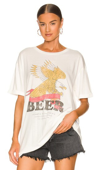 Beer Banner Oversized Tee in Super Bright | Revolve Clothing (Global)