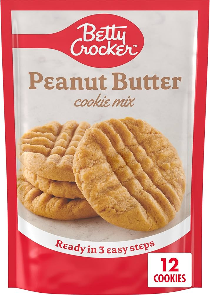 Betty Crocker Peanut Butter Cookie Mix, Makes twelve (12) 2-inch Cookies, 7.2 oz. | Amazon (US)