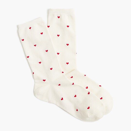 Tiny hearts trouser socks | J.Crew Factory