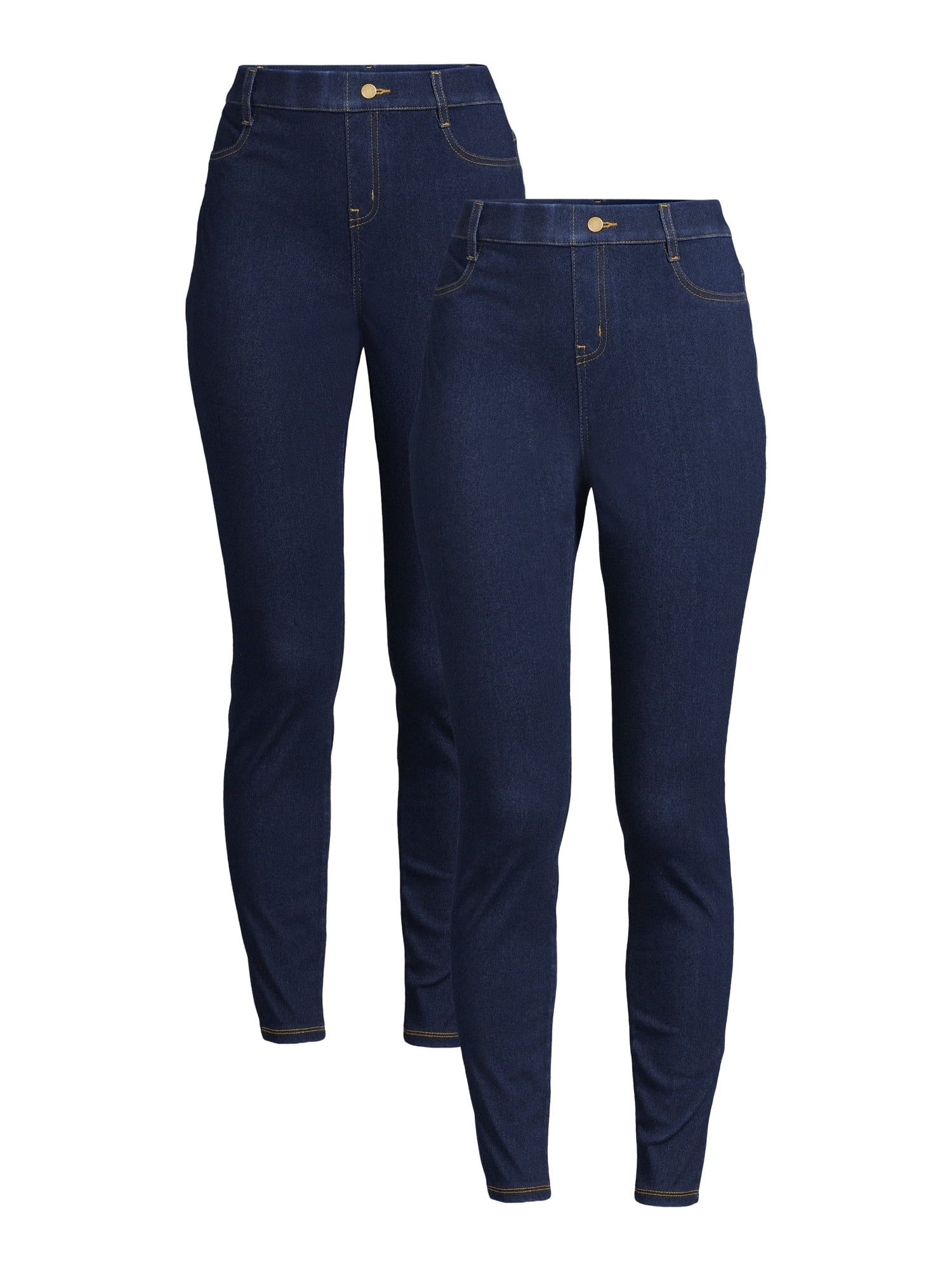 Time and Tru Women’s High Rise Jegging 2-Pack Bundle - Walmart.com | Walmart (US)