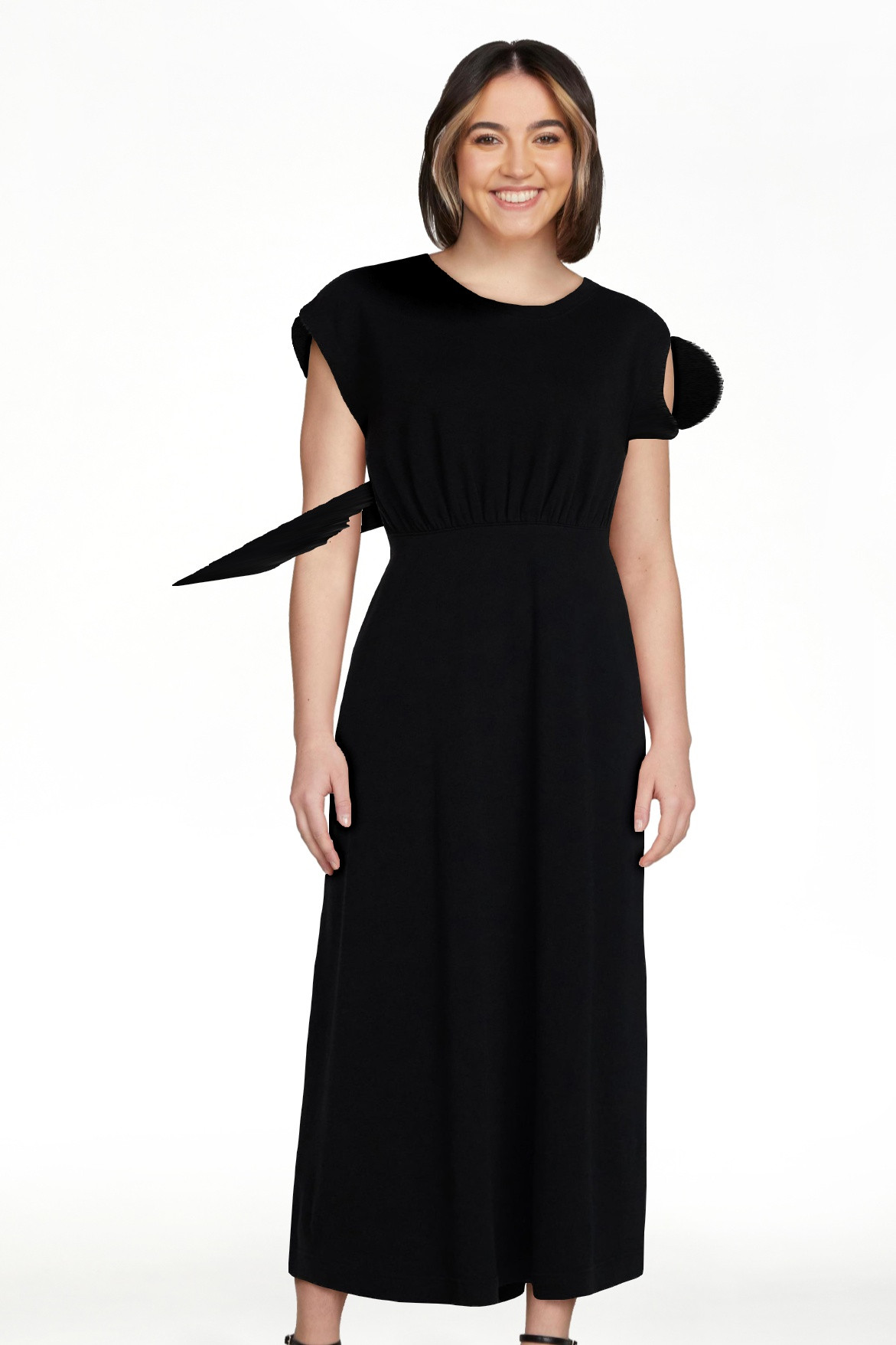 Time and Tru Women\u2019s Cotton Knit Midi Dress with Dolman Sleeves, Sizes XS-XXXL | Walmart (US)