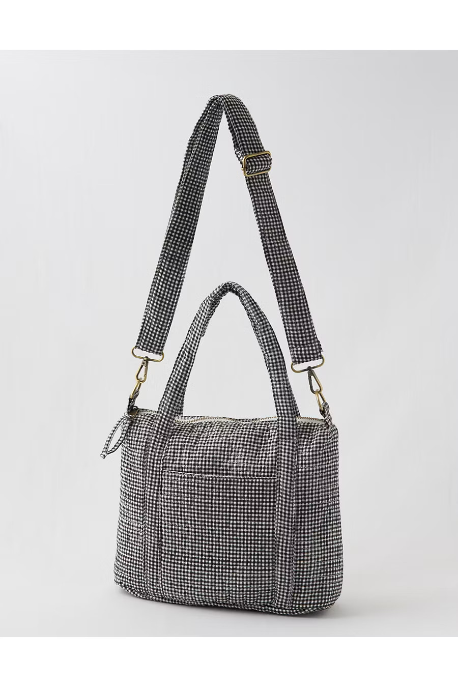 Aerie Quilted Mini Duffle Bag Women's True Black One Size | American Eagle Outfitters (US & CA)