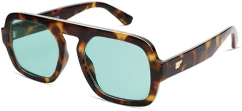 VANLINKER Oversized Retro Square Aviator Sunglasses for Women Men 70s Vintage Style Trendy Big Fl... | Amazon (US)