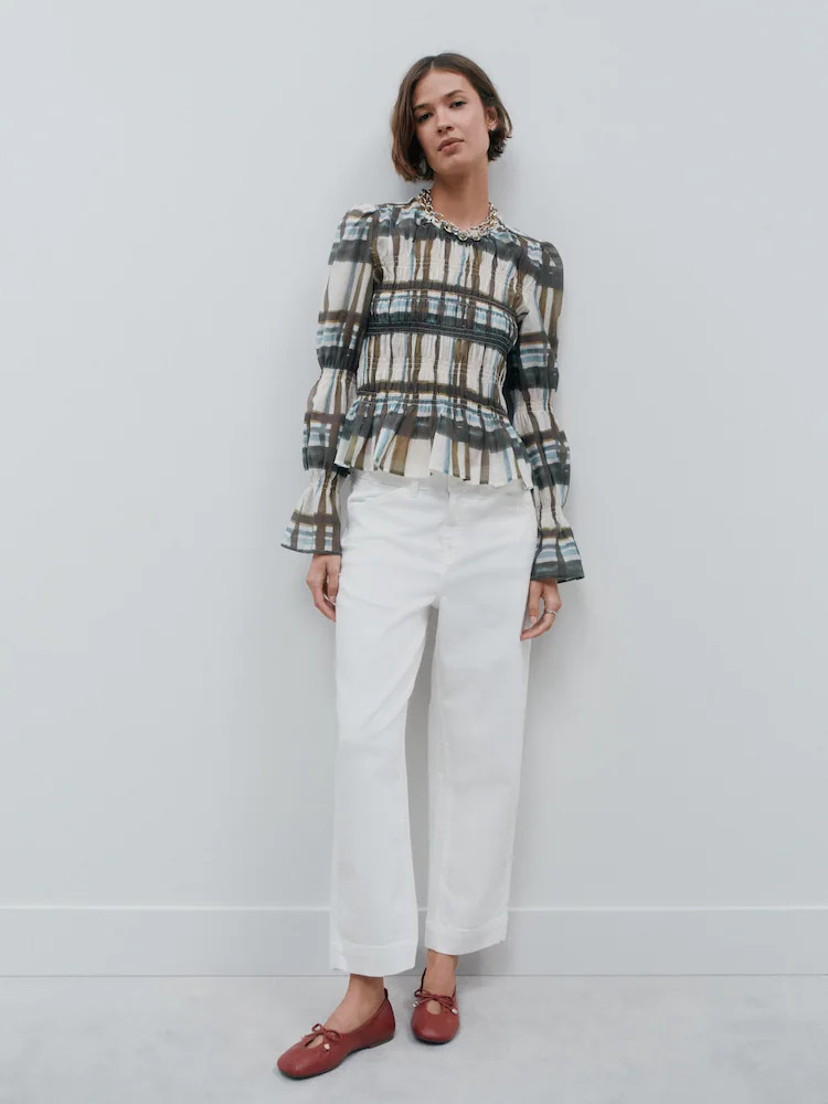 Buy Ecru Wide Leg Barrel Denim Jeans from Next Ireland | Next EU