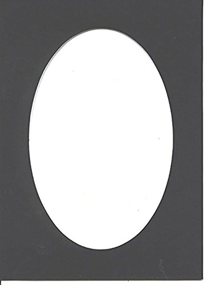 Pack of 5 11x14 Black Picture Mats Oval Opening with White Core, for 8x10 Pictures | Amazon (US)