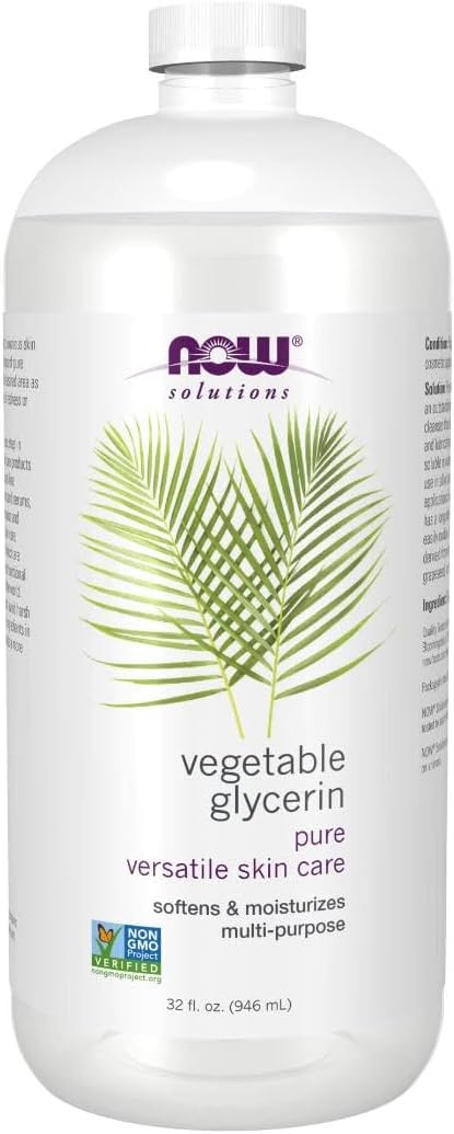NOW Foods Solutions, Vegetable Glycerin, 100% Pure, Versatile Skin Care, Softening and Moisturizi... | Amazon (US)