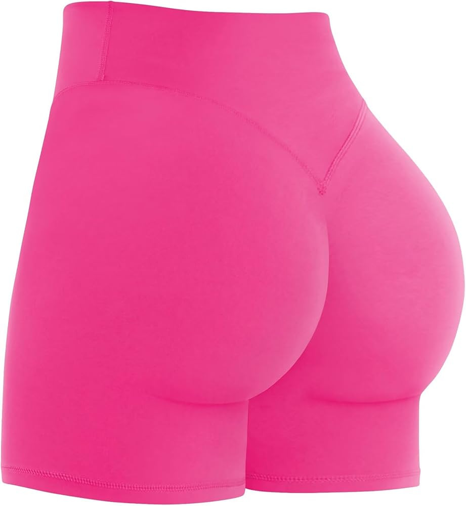 Sunzel Women's Invisible Butt Scrunch Shorts, High Waisted Biker Shorts, Gym Workout Yoga Running... | Amazon (US)