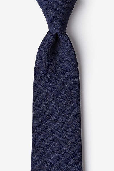 Navy Blue Cotton Galveston Tie | Ties.com | Ties.com