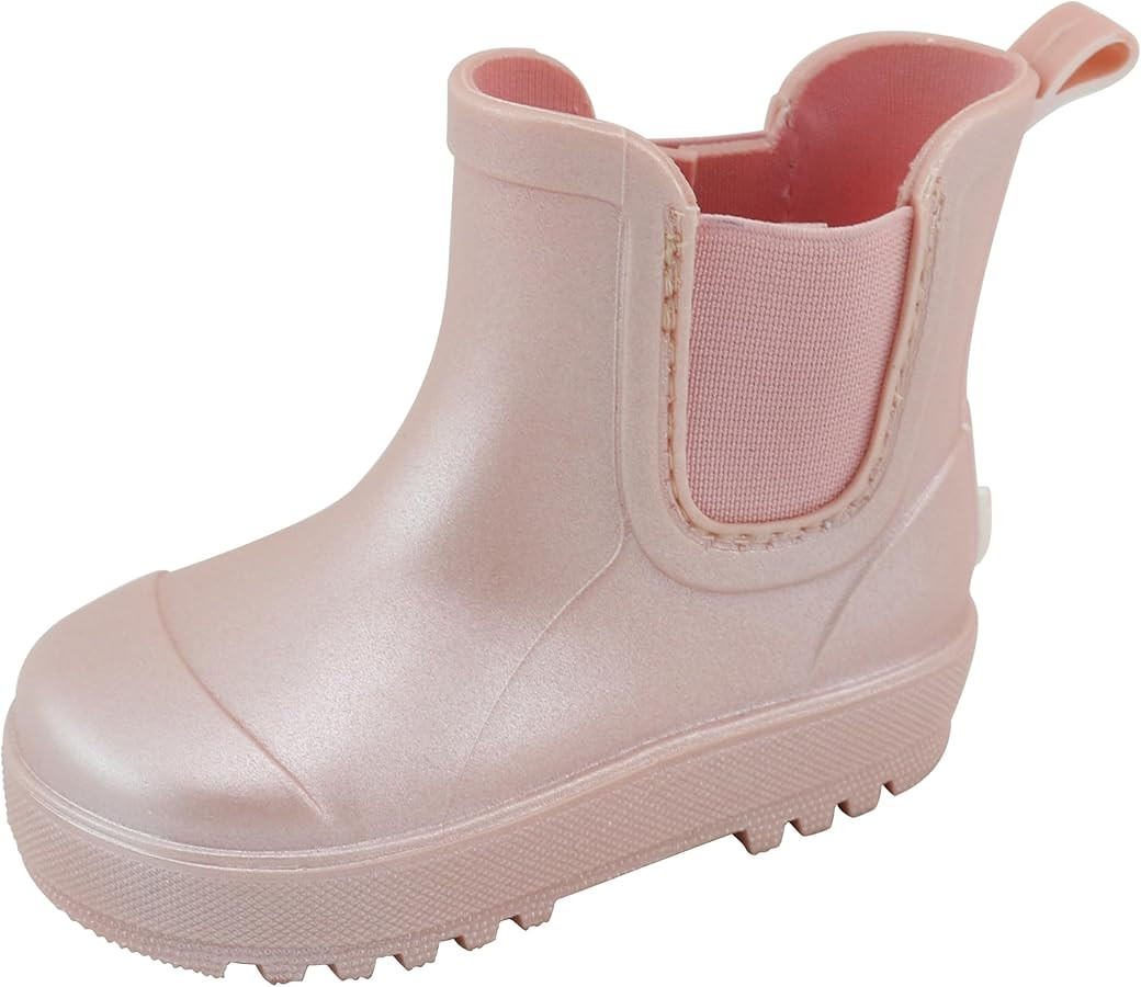 BEARPAW Toddler and Kids' Chelsea Rain Boots, Waterproof Rubber Rainboot, Girls/Boys Light Water ... | Amazon (US)