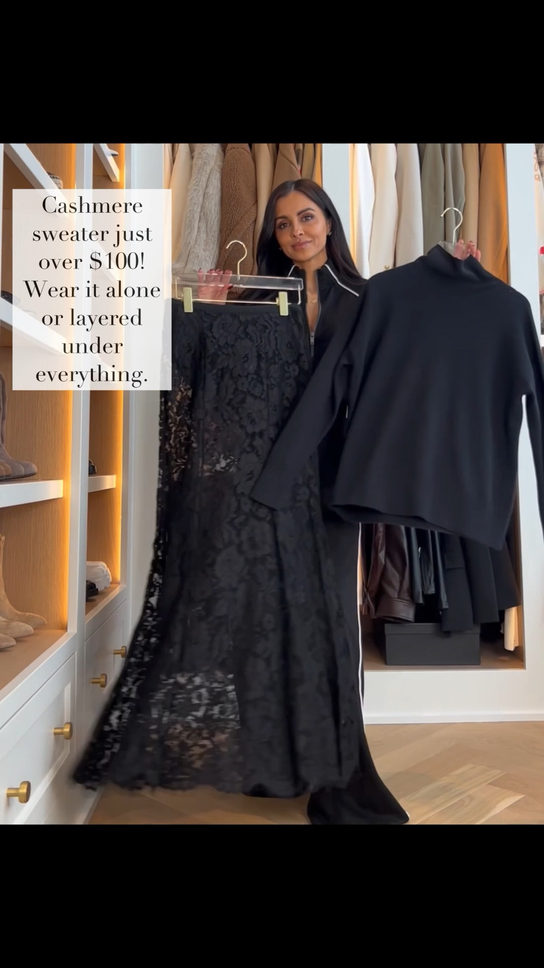 Nye outfit / winter date night
Nordstrom cashmere sweater on sale
Wayf lace skirt on sale 

#LTKFindsUnder100 #LTKSaleAlert #LTKHoliday