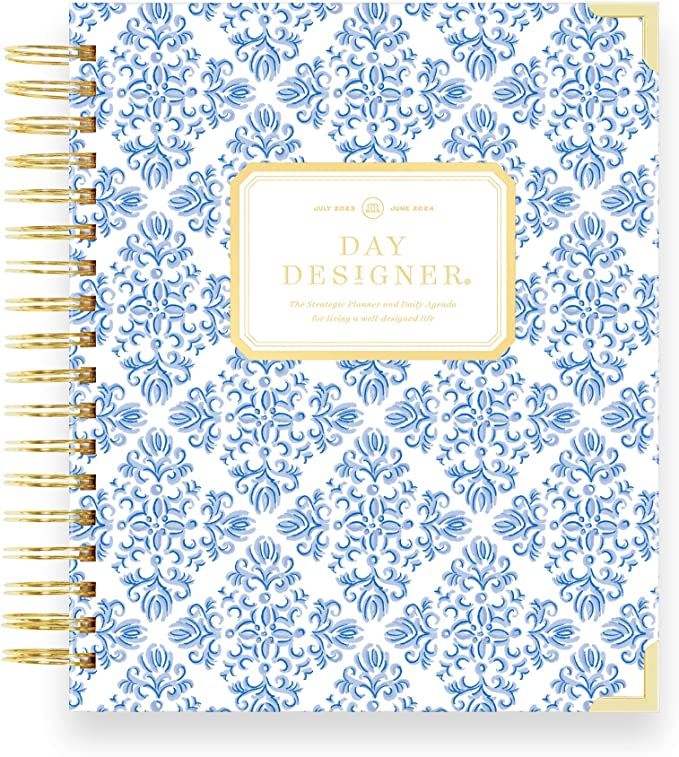 Day Designer 2023-2024 Daily Planner, July 2023 - June 2024, 7.4x9.5 Page Size (Serenity Tile) | Amazon (US)