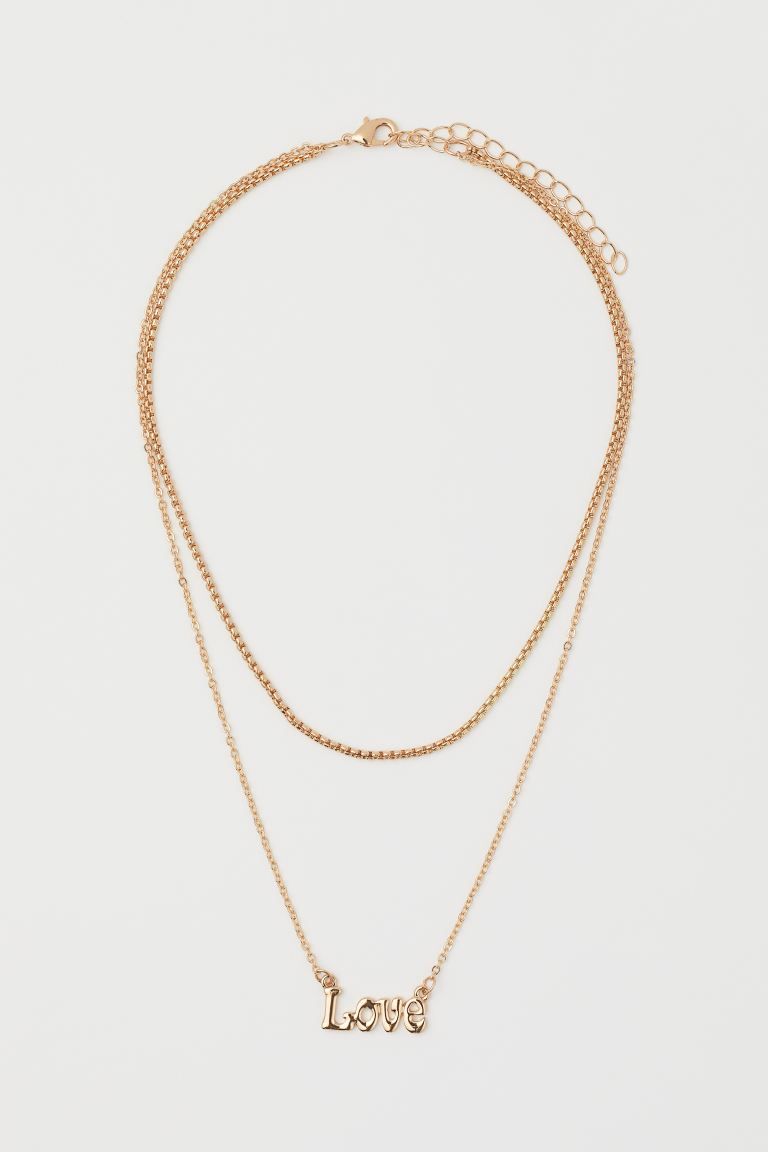Double-strand Text-detail Necklace | H&M (US + CA)