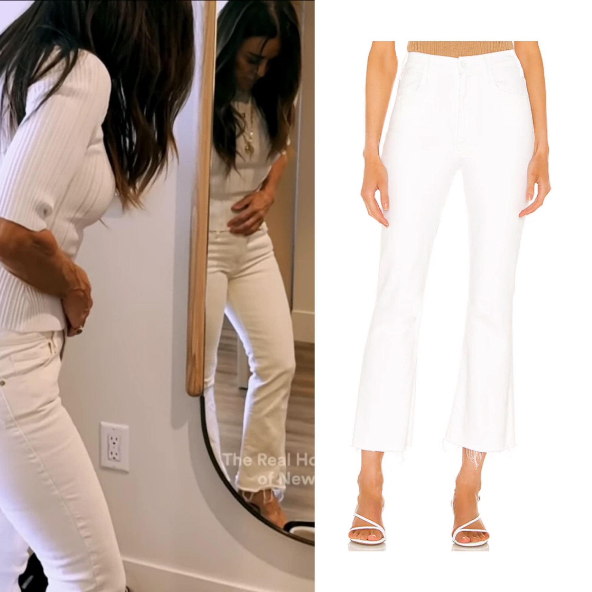 Kyle Richard’s White Fray Jeans