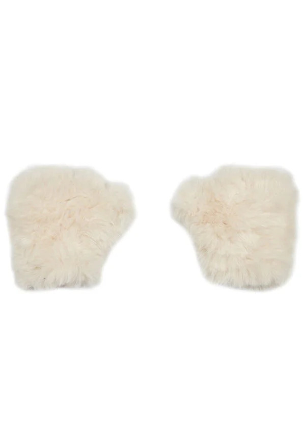 Puff Mittens Ivory | Jocelyn