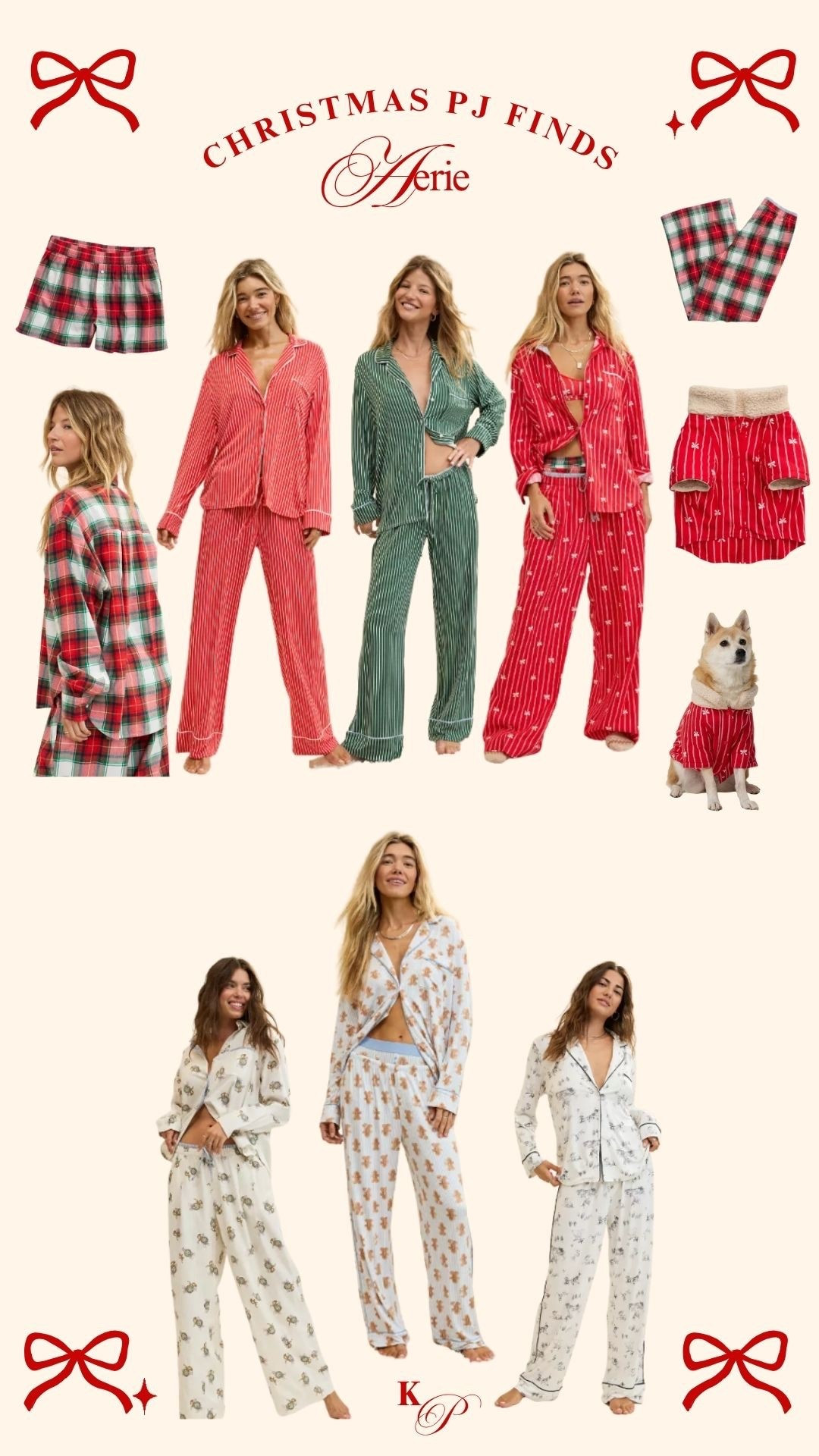 I fear I have already started looking at the Christmas pajamas from Aerie and they do not disappoint!! Great gift ideas for her to stock up on now too before they sell out as we get closer to Christmas!! 

Christmas pajamas, bow pajamas, red pajamas, green pajamas, Christmas flannel pajamas, gingerbread, holiday pjs, match with your dog 

#LTKGiftGuide #LTKHoliday #LTKFindsUnder100