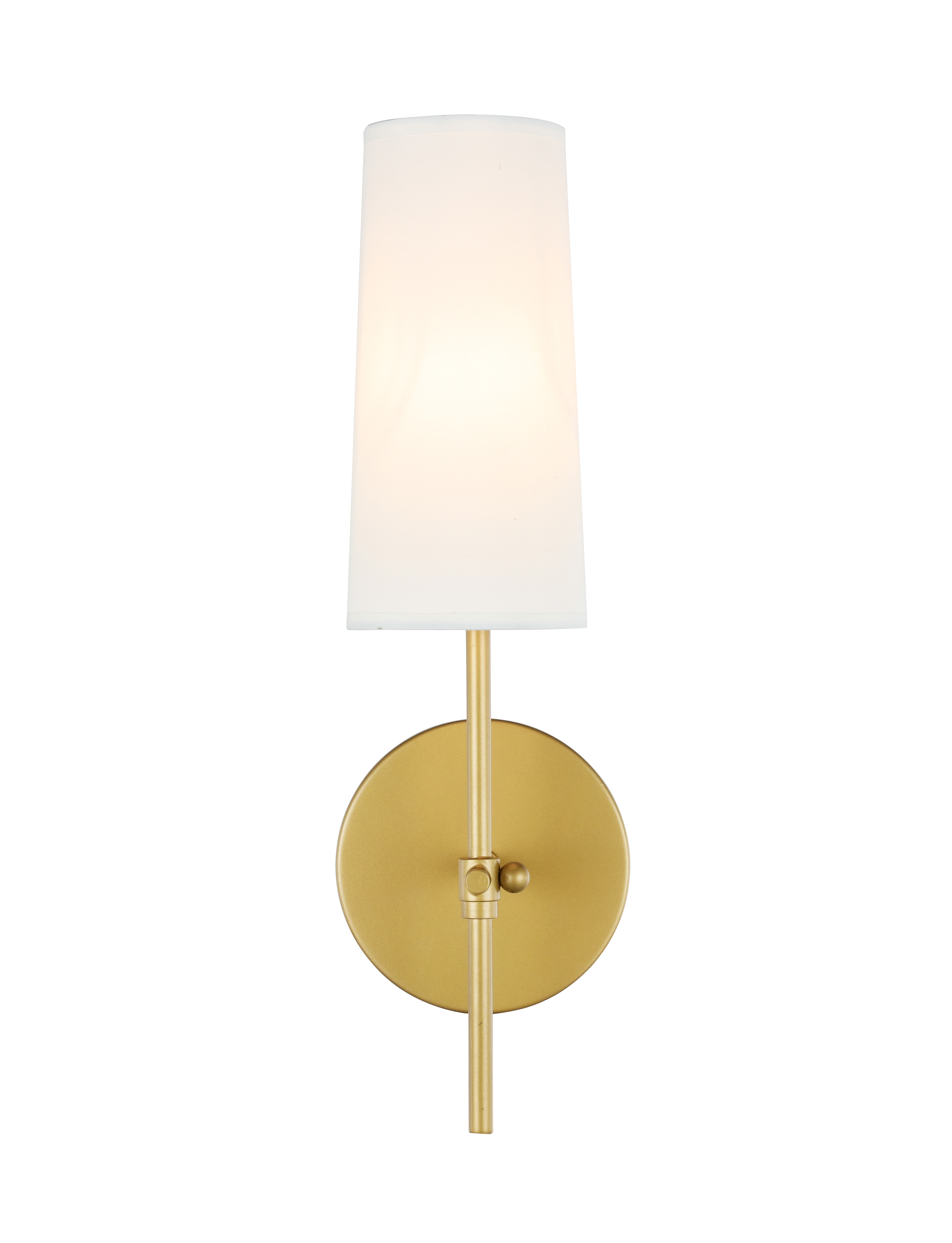 Mel 1 light Brass and White shade wall sconce - Walmart.com | Walmart (US)