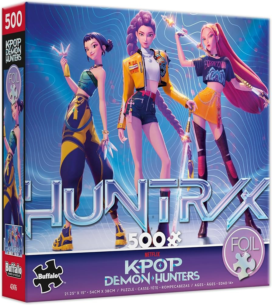 Buffalo Games – for The Fans 500 Piece Kpop Demon Hunters Foil Jigsaw Puzzle - Colorful Puzzles... | Amazon (US)