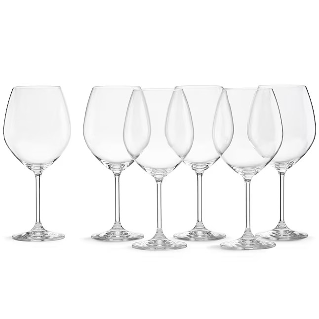 LENOX Tuscany Classics Red Wine Glass 24-fl oz Glass Clear Wineglass Set of, 6 | Lowe's