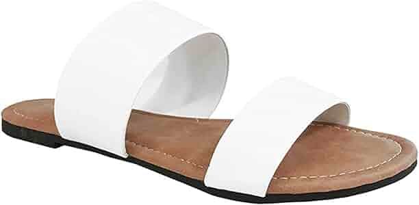 Charles Albert Double Strap Sandals for Women, Comfortable Vegan Flip Flops | Amazon (US)
