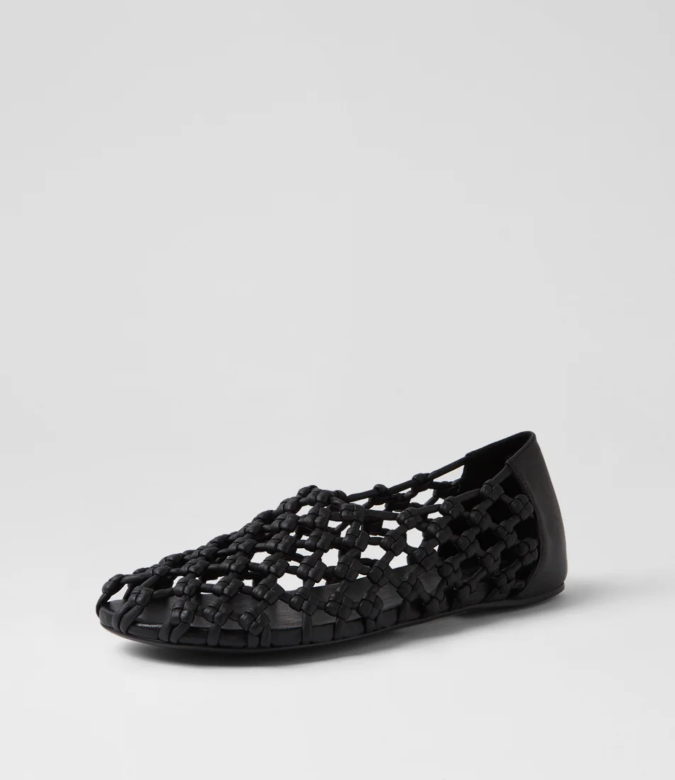 Santiago Black Flat Shoes | Styletread (AU)
