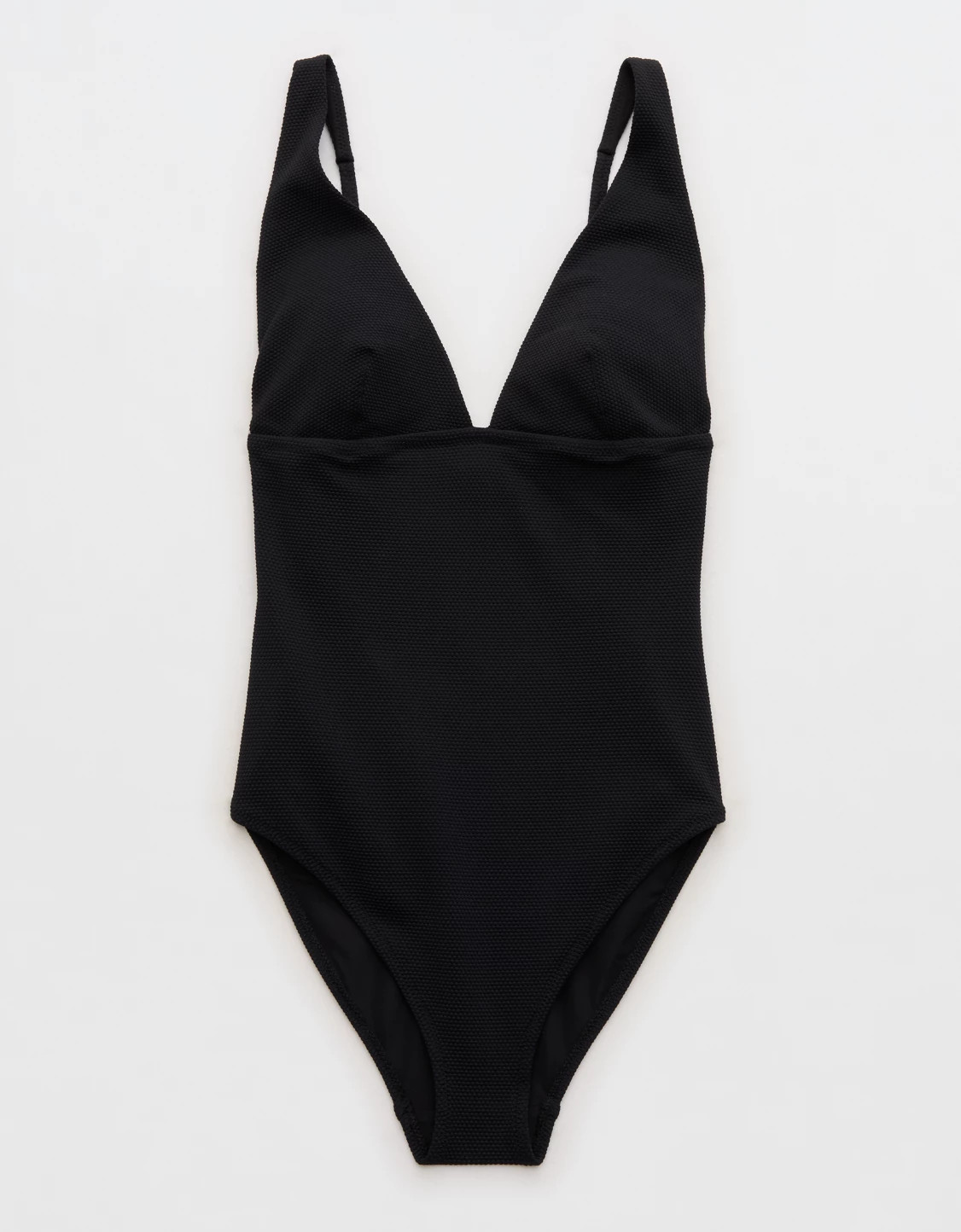 Aerie Pique Full Coverage One Piece Swimsuit | Aerie