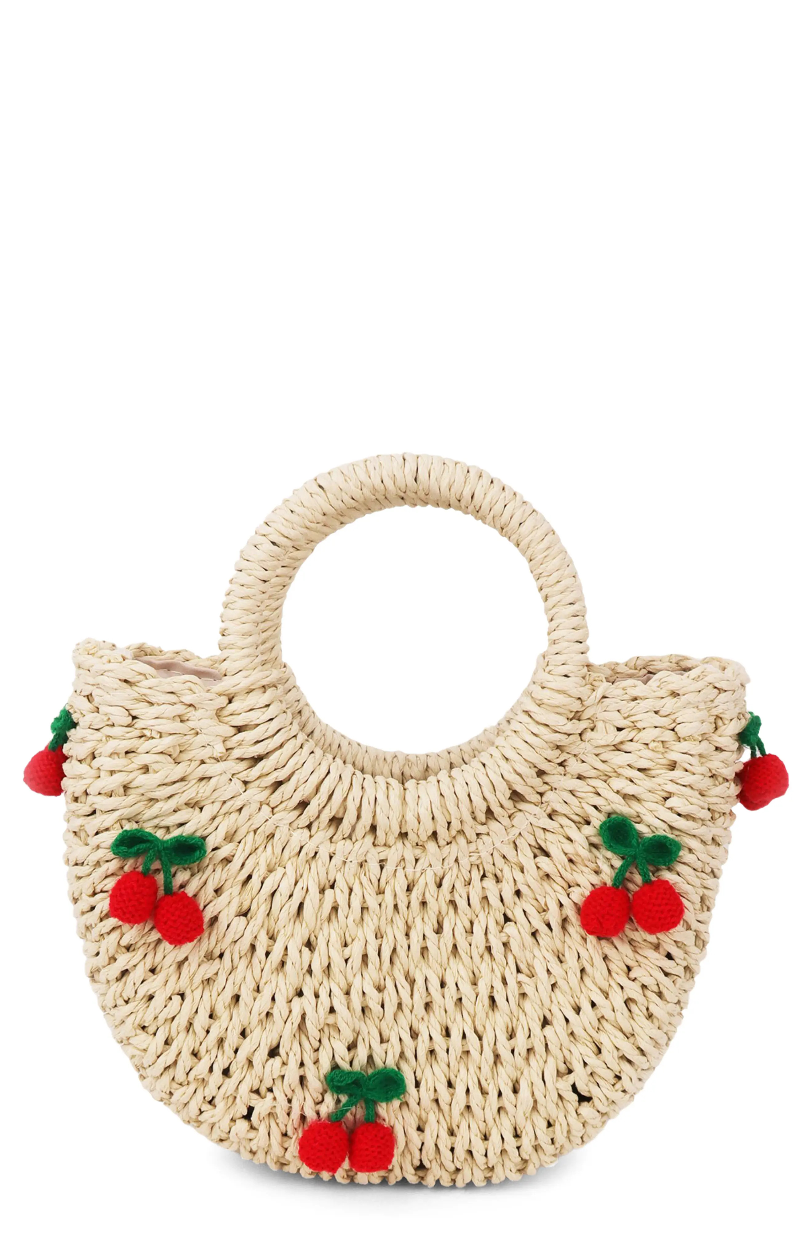 Cherry Straw Top Handle Bag (Women) | Nordstrom | Nordstrom
