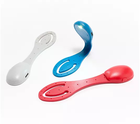 SecureBrite Set of 3 Poseable Lighted Book Markers | QVC