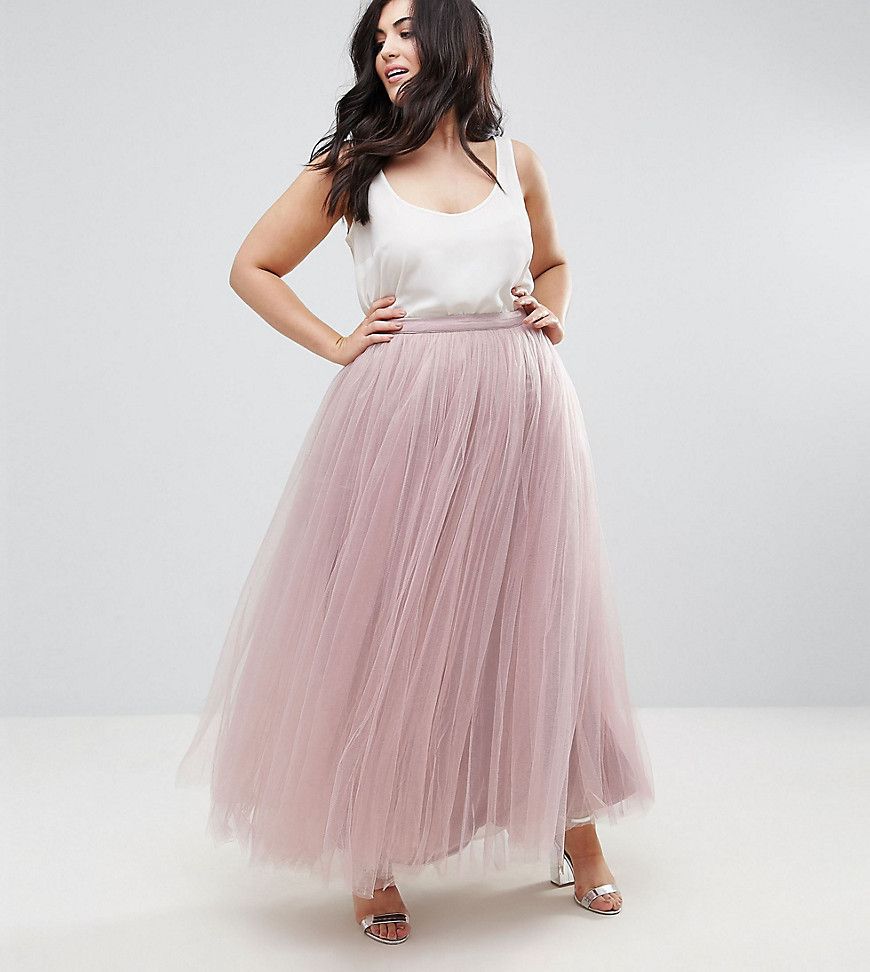 Little Mistress Plus Maxi Tulle Prom Skirt - Pink | ASOS US