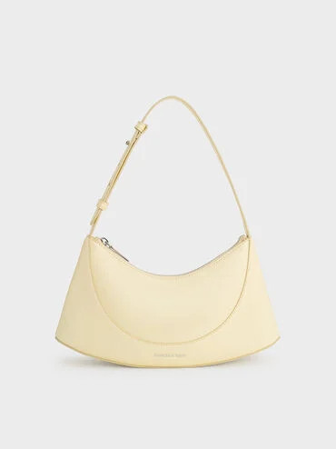 Butter Yellow Sigrid Shoulder Bag | CHARLES & KEITH UK | Charles & Keith UK
