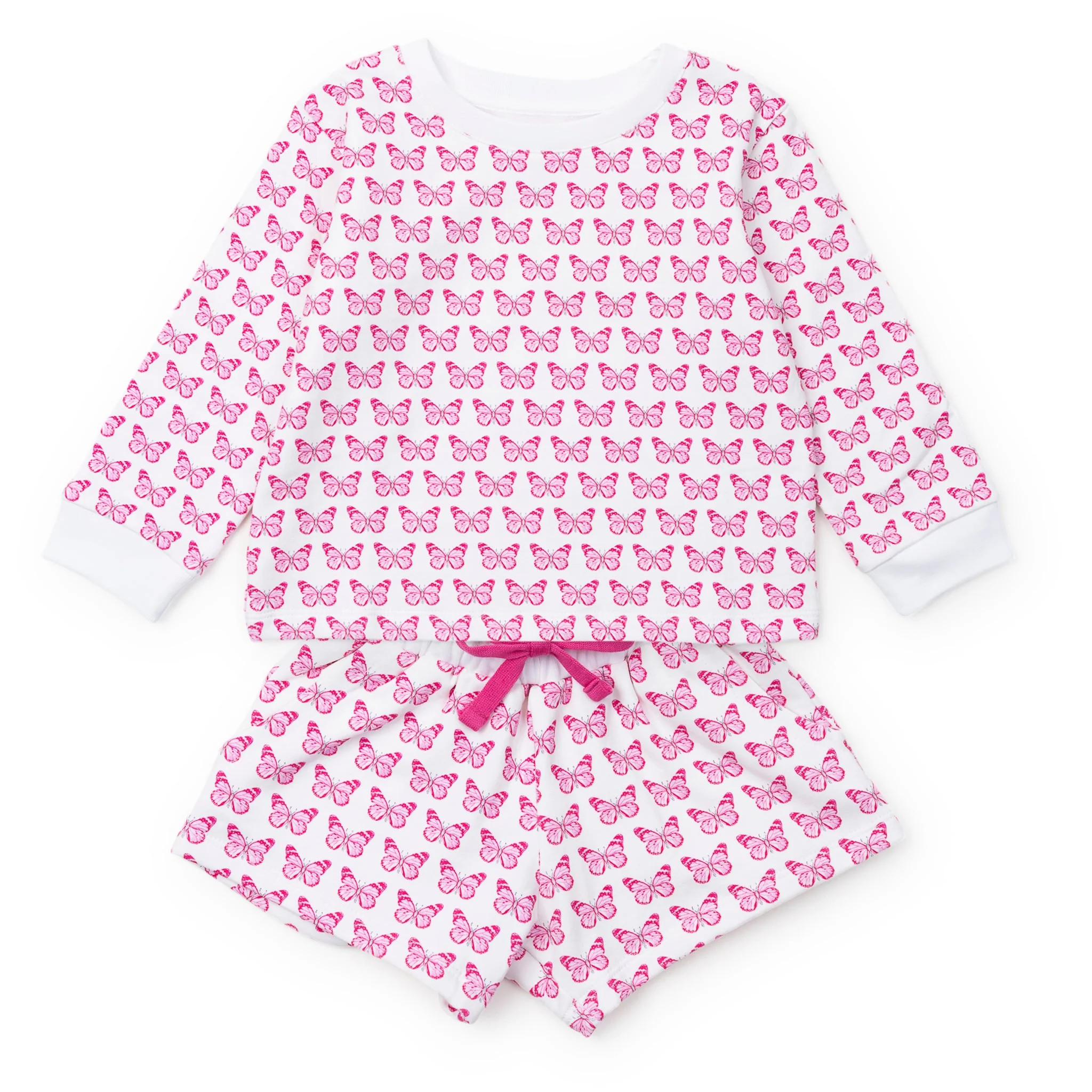 Stella Girls' Sweatshirt Short Set - Cartie Butterflies | Lila and Hayes