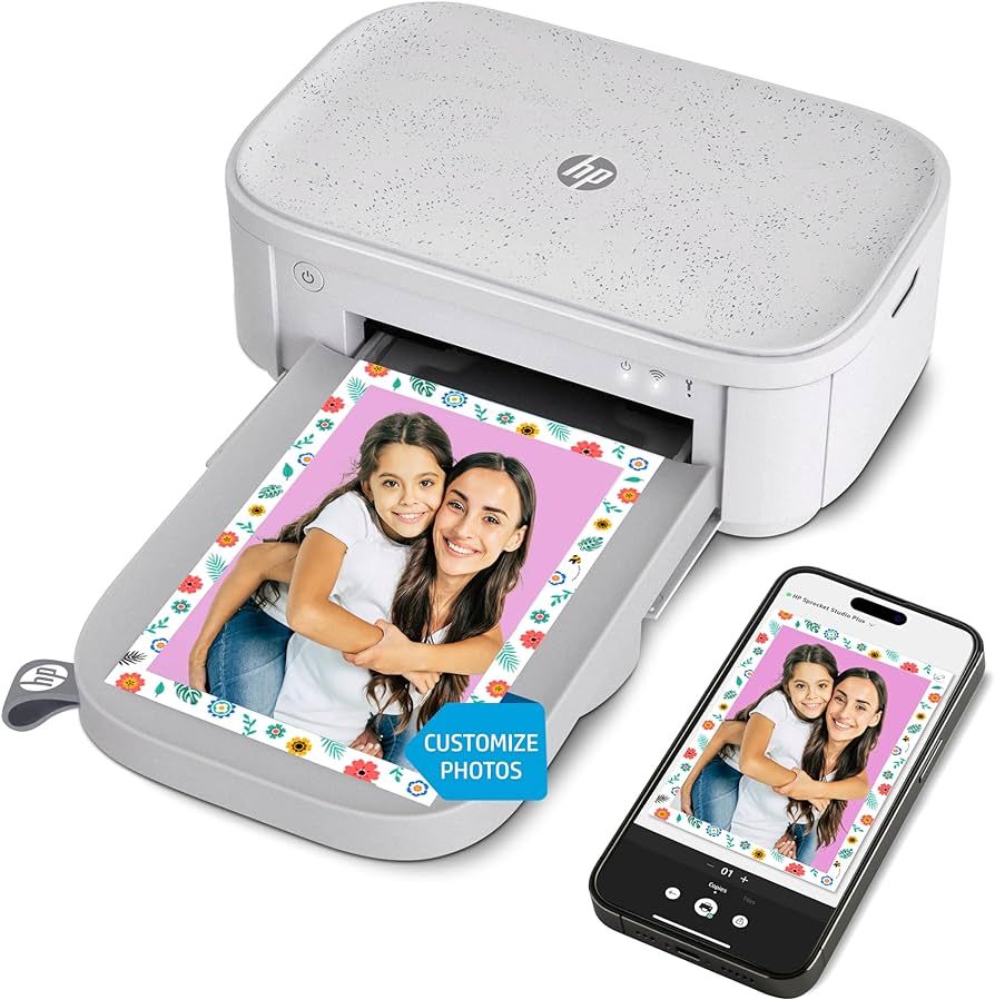 HP Sprocket Studio Plus WiFi Printer – Wirelessly Prints 4x6” Photos from Your iOS & Android ... | Amazon (US)