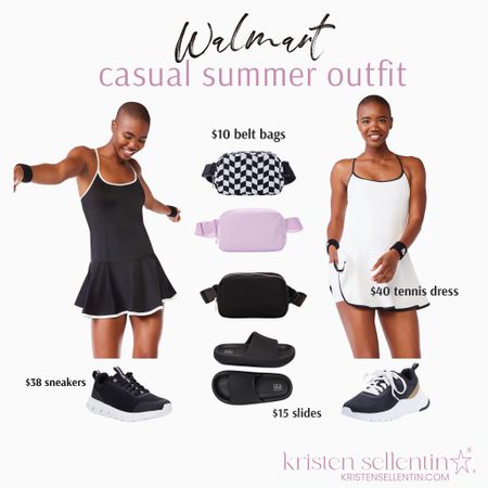 #ad I’m all about a cute tennis dress for summer and this one from @walmart is everything!  Built in bra, adjustable straps, biker shorts, hidden pocket, sleek fabric that lightly compresses & comes in white & black - only $40!! #walmartfashion 

If you’ve been wanting a belt bag grab these cute ones for only $10!  I got all three to share with Bristol.  They make my life so much easier on busy days when I’m on the go between activities.  Other colors available.  

You’ll also want to grab these best selling slides.  The most comfortable I’ve ever owned & goes with everything in my closet for summer. Comes in several colors. 

Lastly, don’t sleep on Walmart sneakers.  Great neutrals, crazy comfy & supportive.  

#walmart #walmarttrends #summerstyle #summertrends #tennisdress #beltbag #ltkfashion #walmartpartner 

#LTKunder50 #LTKfit #LTKstyletip