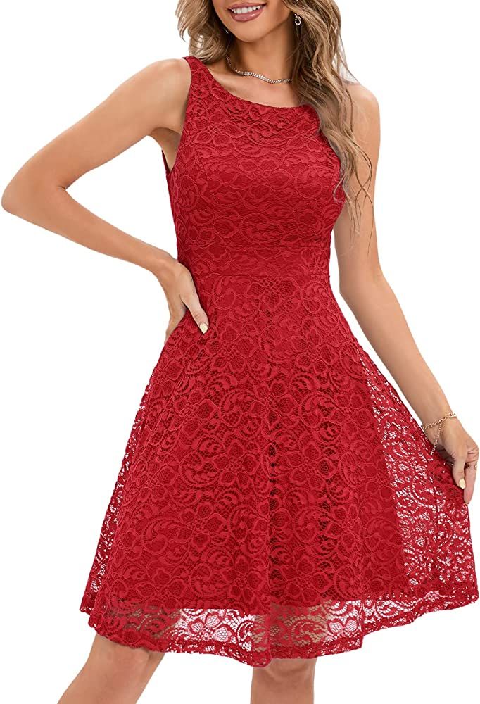 Lace Wedding bridesmaid Dress Formal Cocktail Party, Mother’s Day Inspo | Amazon (US)