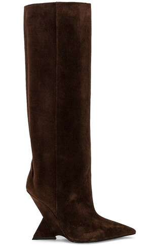 THE ATTICO Cheope Tube Boot in Dark Brown | FWRD | FWRD 