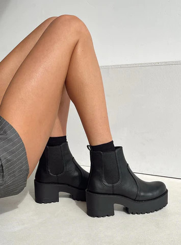 Lipstik Eamon Boots Black | Princess Polly US