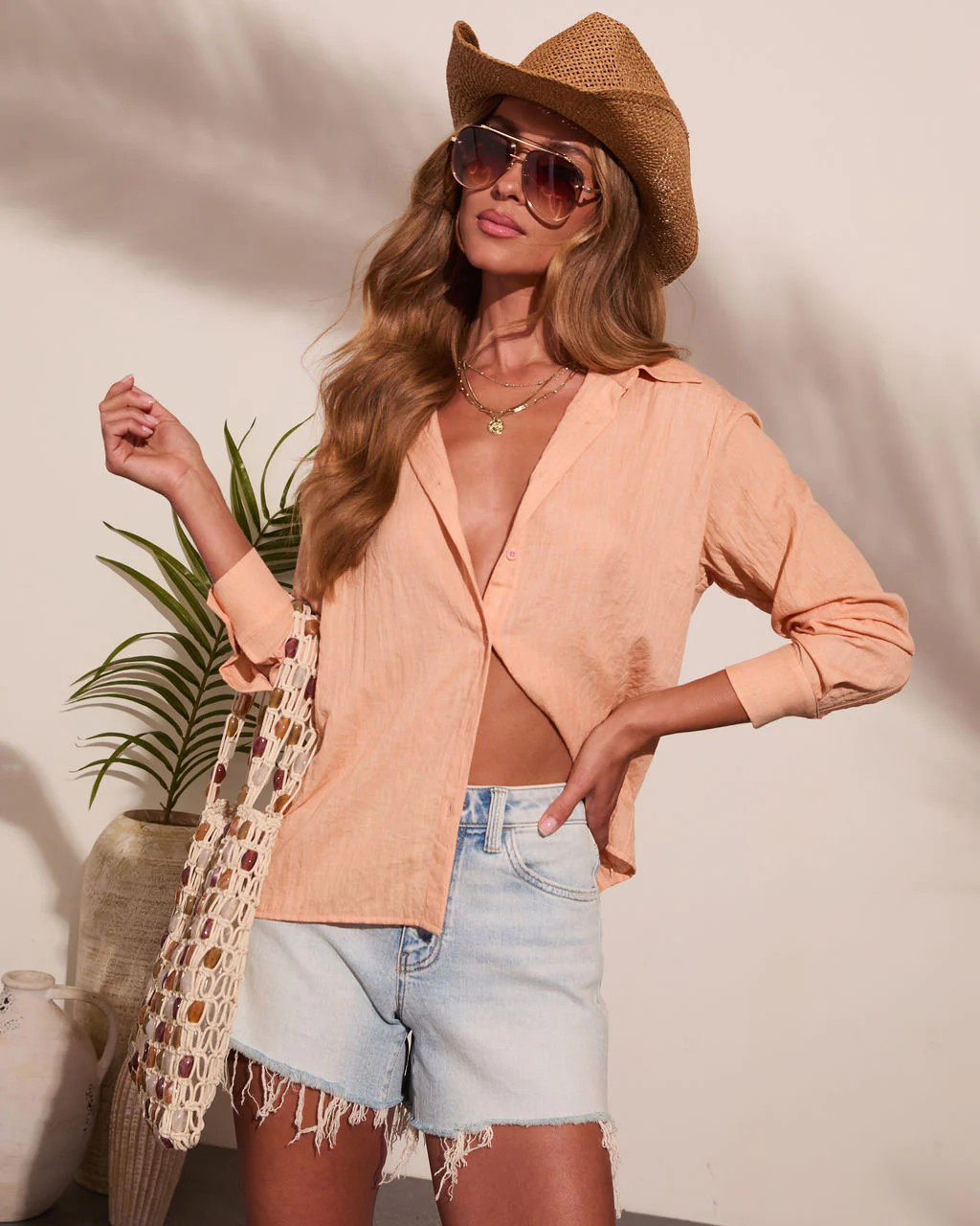 Summer Afterglow Button Down Top | VICI
