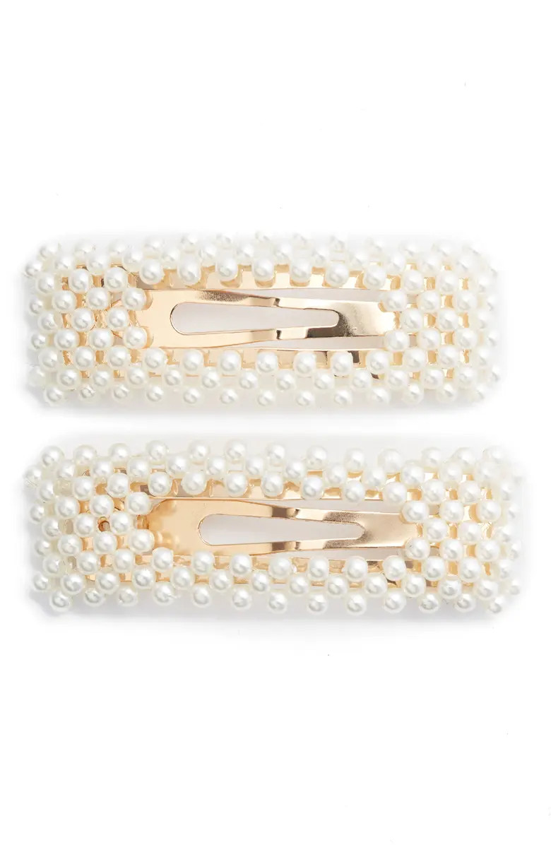 Medusa's Heirlooms 2-Pack Imitation Pearl Hair Clips | Nordstrom