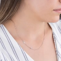 Initial Birthstone Necklace Cross Sterling Silver Personalized Gift For Her | Etsy (US)